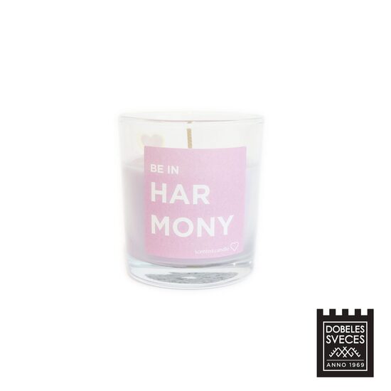 "be in HARMONY" stikla glāzē ar lavandas aromātu